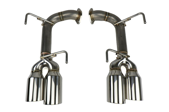 Remark Axle Back Exhaust Muffler Delete Stainless Double Wall 4in Tips - 2015-2024 Subaru WRX / 2015-2021 STI